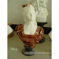 Pure Stone carving lifelike female mannequin head bust